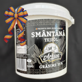 Smântână Arkase 35% grăsime – produs artizanal 100% românesc din Arcuș, Covasna, cu panglică tricoloră