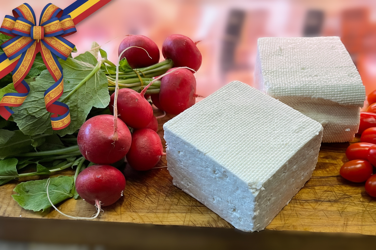 Telemea de oaie 19% grăsime din Ilieni, jud. Covasna, maturată natural, textură fermă și aromă intensă
