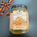 Miere de salcâm cu mix de nuci 250g borcan hexagonal, apicultor Lungu Manea, Pârscov Buzău, energizant natural